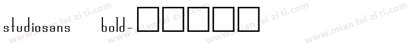 studiosans bold字体转换